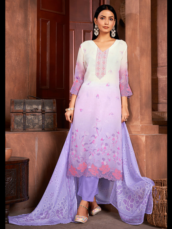 Lavender Organza Pant Suit Acy6934